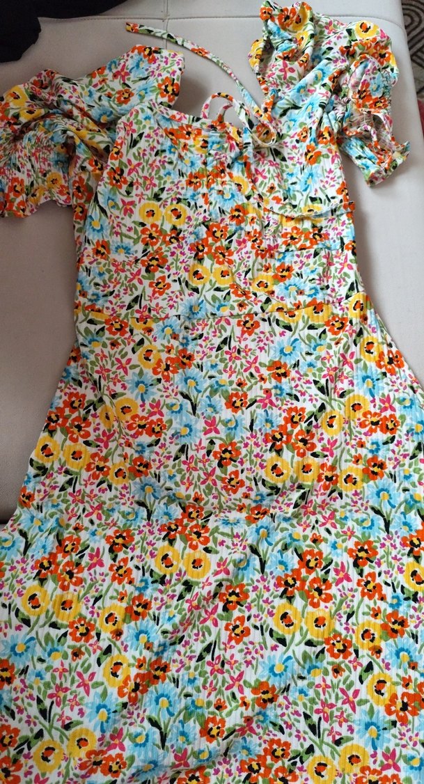 Renkli Desenli elbise - Görsel 3