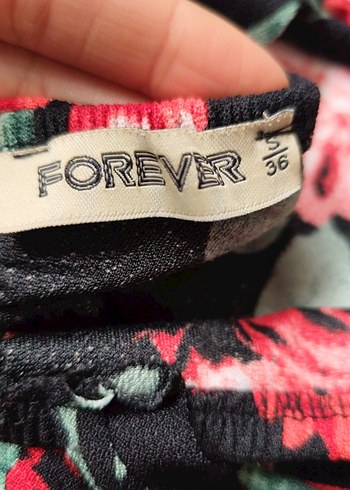 Çiçek Desenli Straplez kısa elbise - Görsel 3