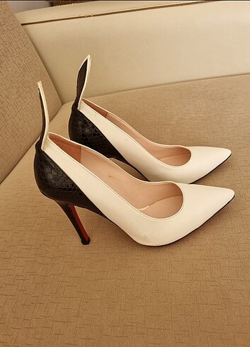 Beyaz Topuklu Ayakkabı (40) - Görsel 2