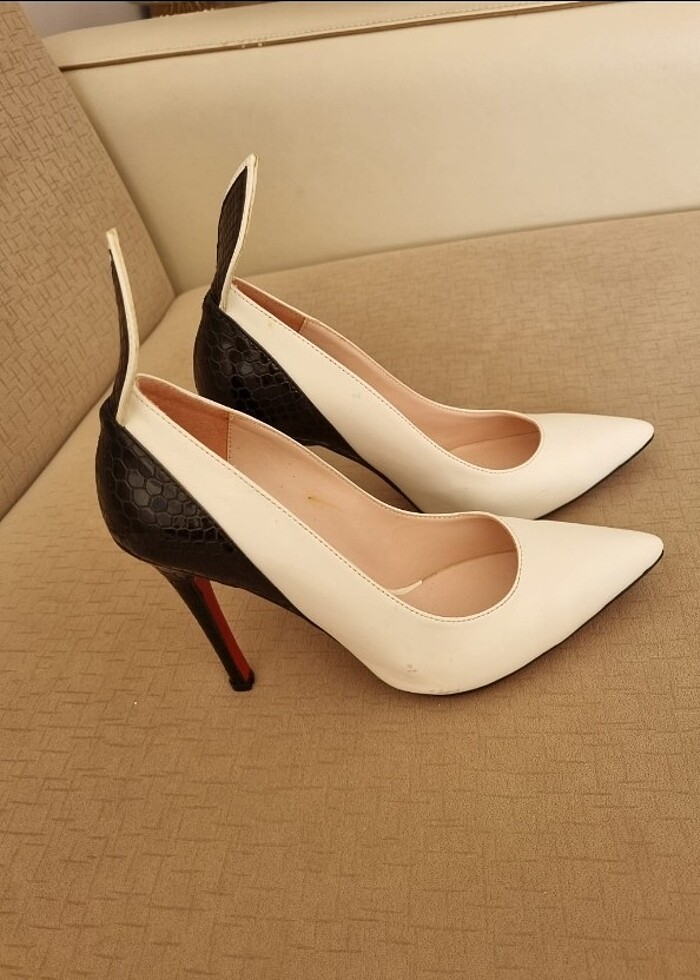 Beyaz Topuklu Ayakkabı (40) - Görsel 2