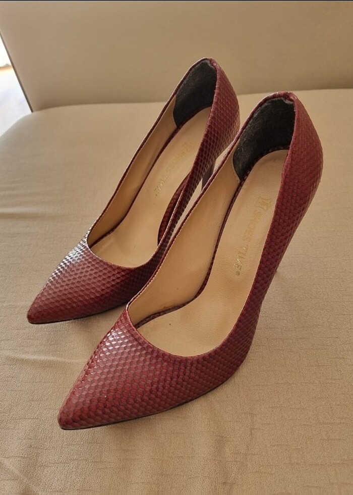 Bordo Topuklu Ayakkabı (40) - Görsel 2