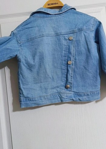 diğer Beden mavi Renk Düğmeli Mavi çocuk 5 6 yaş Denim Ceket
