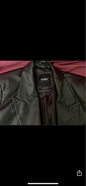 xs Beden siyah Renk pull&bear suni deri blazer ceket