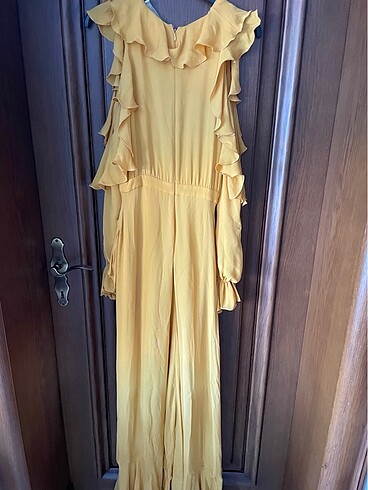 xs Beden sarı Renk Uzun elbise