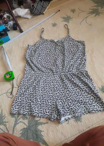 Gri Mini Kadın Tulum Askılı