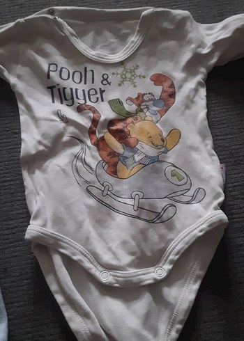 Bebek Erkek Kısa Kollu Beyaz Pamuklu Body - Görsel 7