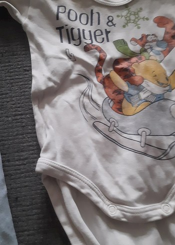 Bebek Erkek Kısa Kollu Beyaz Pamuklu Body - Görsel 8