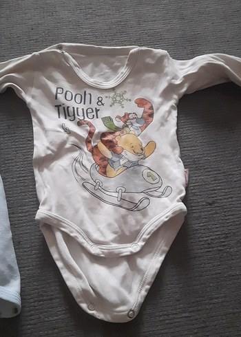 Bebek Erkek Kısa Kollu Beyaz Pamuklu Body - Görsel 6