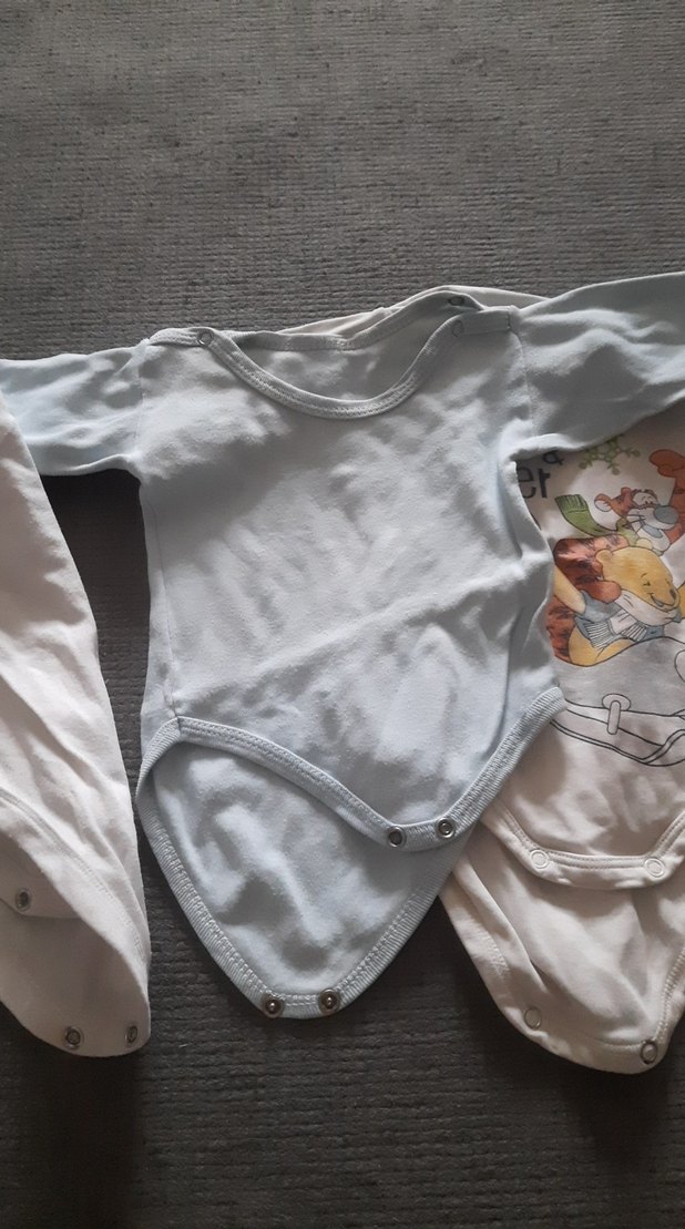 Bebek Erkek Kısa Kollu Beyaz Pamuklu Body - Görsel 4