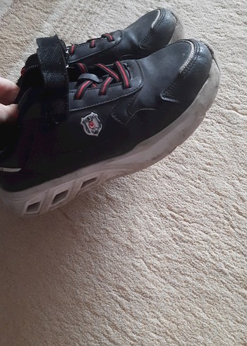 Kinetix Siyah Erkek Çocuk Spor Ayakkabı Velcro