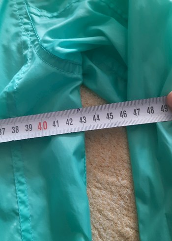 Turkuaz Parlak Kapüşonlu Kadın Ceket - Görsel 7