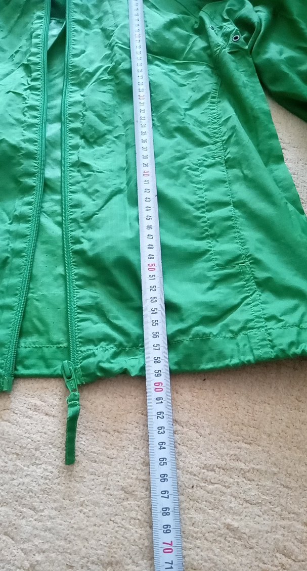 unisex Yeşil Kapüşonlu Rüzgarlık Mont - Görsel 3