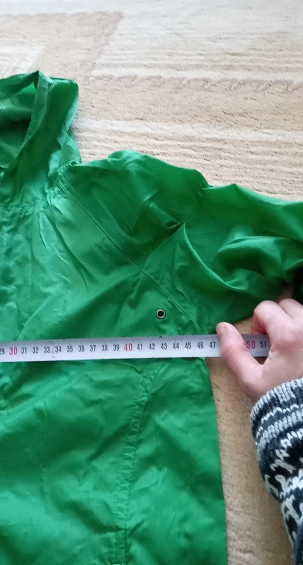 unisex Yeşil Kapüşonlu Rüzgarlık Mont - Görsel 4