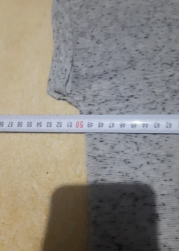 l Beden Gri Baskılı Kadın Tişörtü, Kısa Kollu, Rahat Kesim