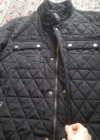 Düğmeli Siyah Erkek Street Wear Mont - Görsel 6