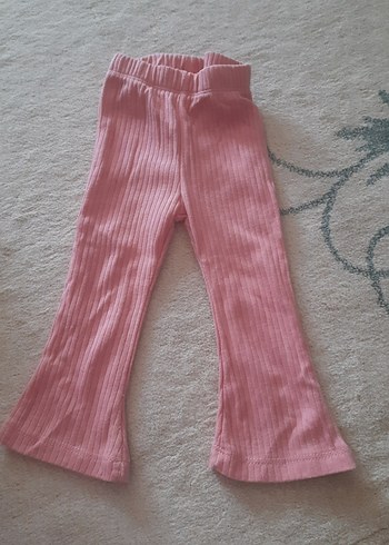 Kız Çocuk Pileli Pembe Tayt