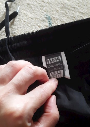 Siyah Bol Kesim Kadın alt esofman - Görsel 7