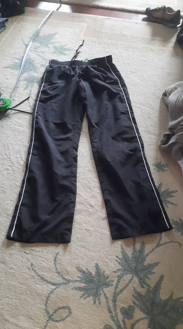 Siyah Bol Kesim Kadın alt esofman - Görsel 2