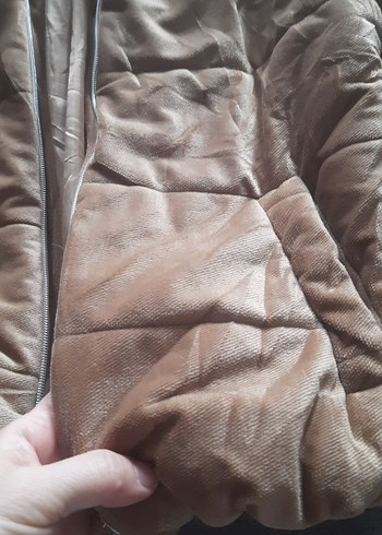 s Beden camel Renk Kadın kadife mont