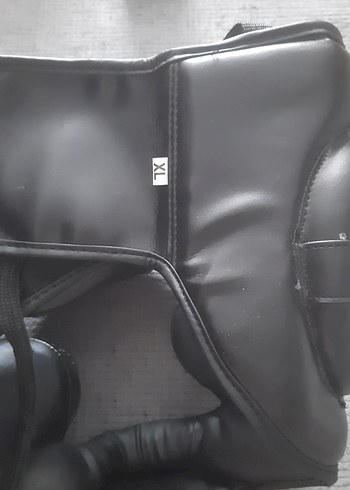 Siyah kickbox ya da box Deri Biker Kask - Görsel 5