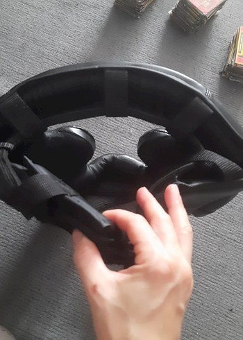 Siyah kickbox ya da box Deri Biker Kask - Görsel 3