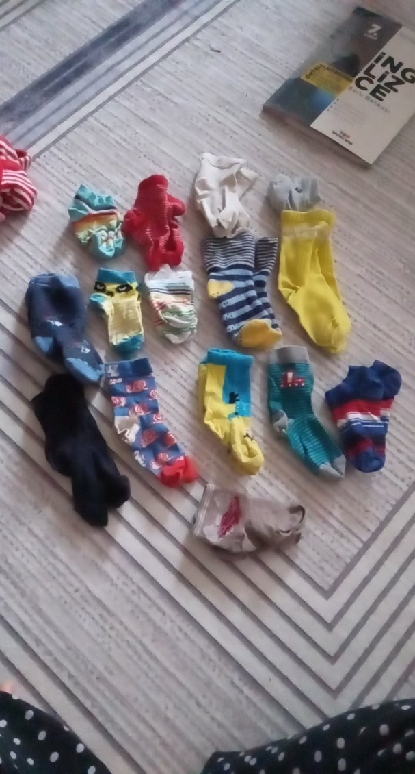 Çocuklar için Çok Renkli Çorap Seti - Görsel 2