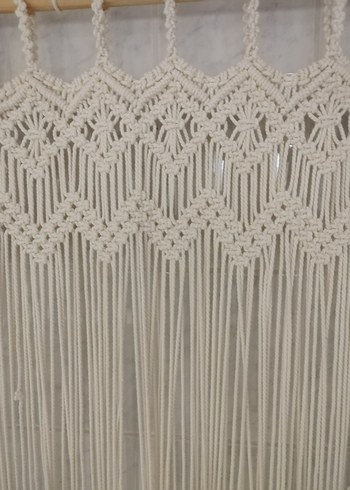 Beyaz Nakışlı Bohem Perde - Görsel 6