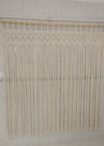 Beyaz Nakışlı Bohem Perde - Görsel 4