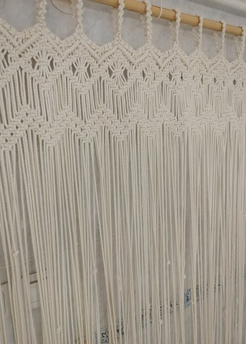 Beyaz Nakışlı Bohem Perde - Görsel 2