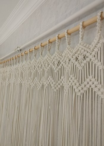 Beyaz Nakışlı Bohem Perde - Görsel 8
