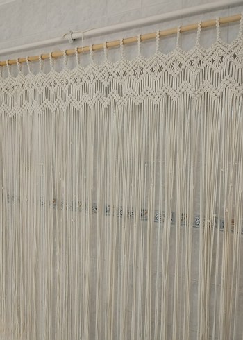 Beyaz Nakışlı Bohem Perde - Görsel 7