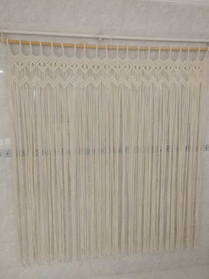 Beyaz Nakışlı Bohem Perde - Görsel 4