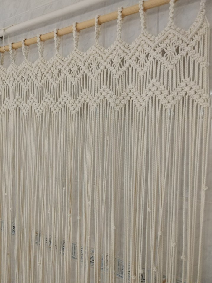Beyaz Nakışlı Bohem Perde - Görsel 3