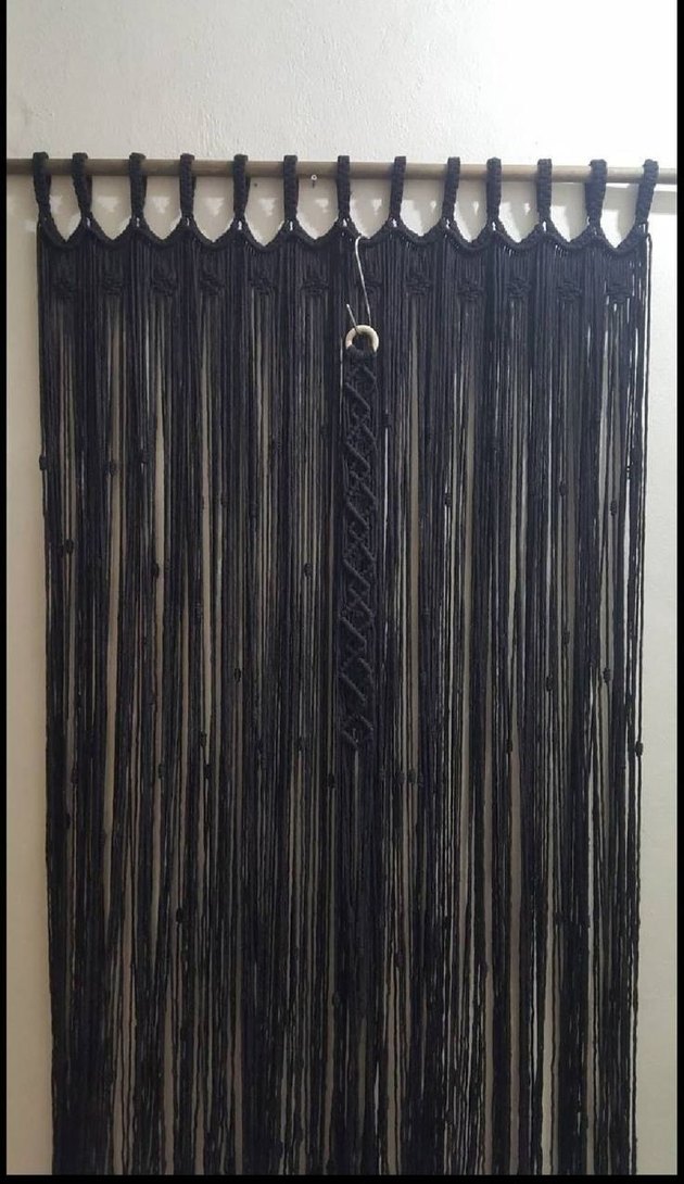 Siyah Bohem Nakışlı Perde - Görsel 3