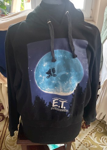 Mavi Baskılı Kadın Sweatshirt E.T. Temalı - Görsel 2