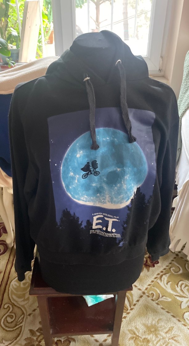 Mavi Baskılı Kadın Sweatshirt E.T. Temalı - Görsel 2