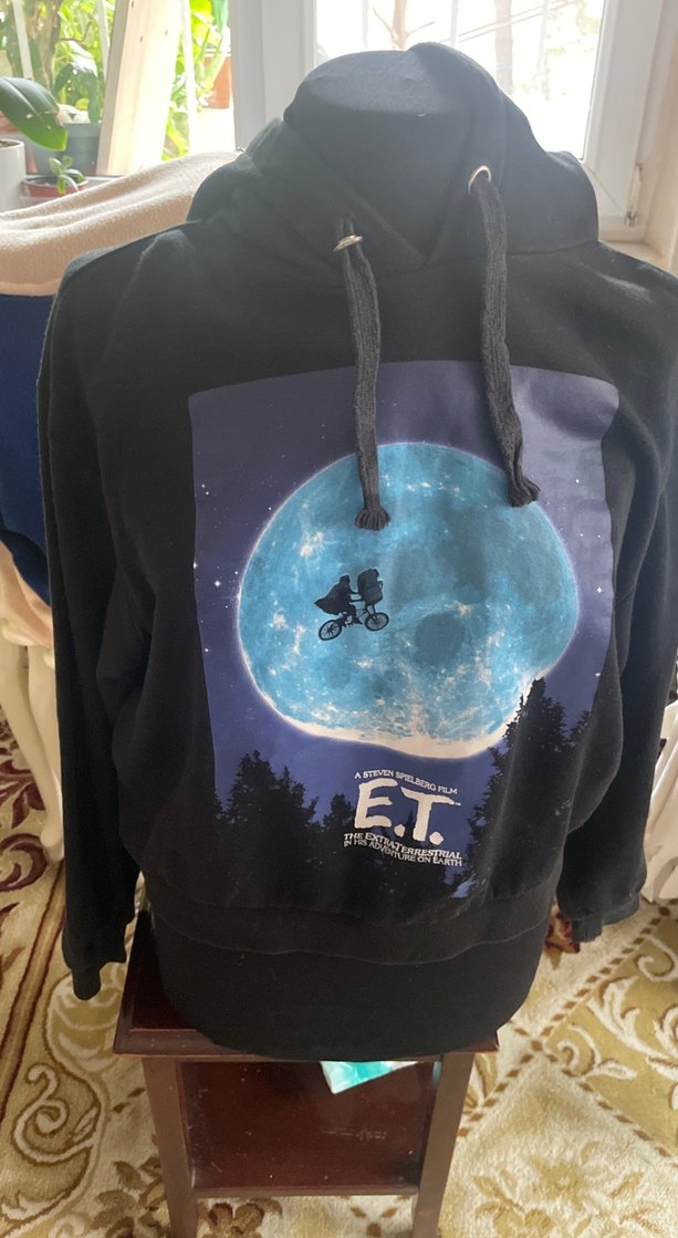 Mavi Baskılı Kadın Sweatshirt E.T. Temalı - Görsel 3