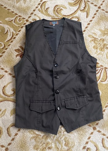 Düğmeli Siyah Kadın Yelek - Görsel 2