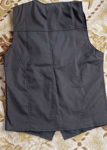 Düğmeli Siyah Kadın Yelek - Görsel 7