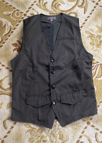 Düğmeli Siyah Kadın Yelek - Görsel 3