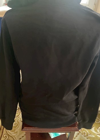 Siyah İkon Baskılı Erkek Sweatshirt - Görsel 5