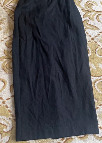 Siyah Drapeli Uzun Kadın Etek.yün etek - Görsel 2