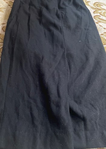 Siyah Drapeli Uzun Kadın Etek.yün etek - Görsel 5