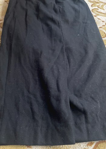 Siyah Drapeli Uzun Kadın Etek.yün etek - Görsel 7