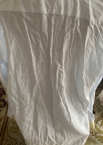 Beyaz Keten Uzun Kollu Düğmeli erkek Gömlek - Görsel 6