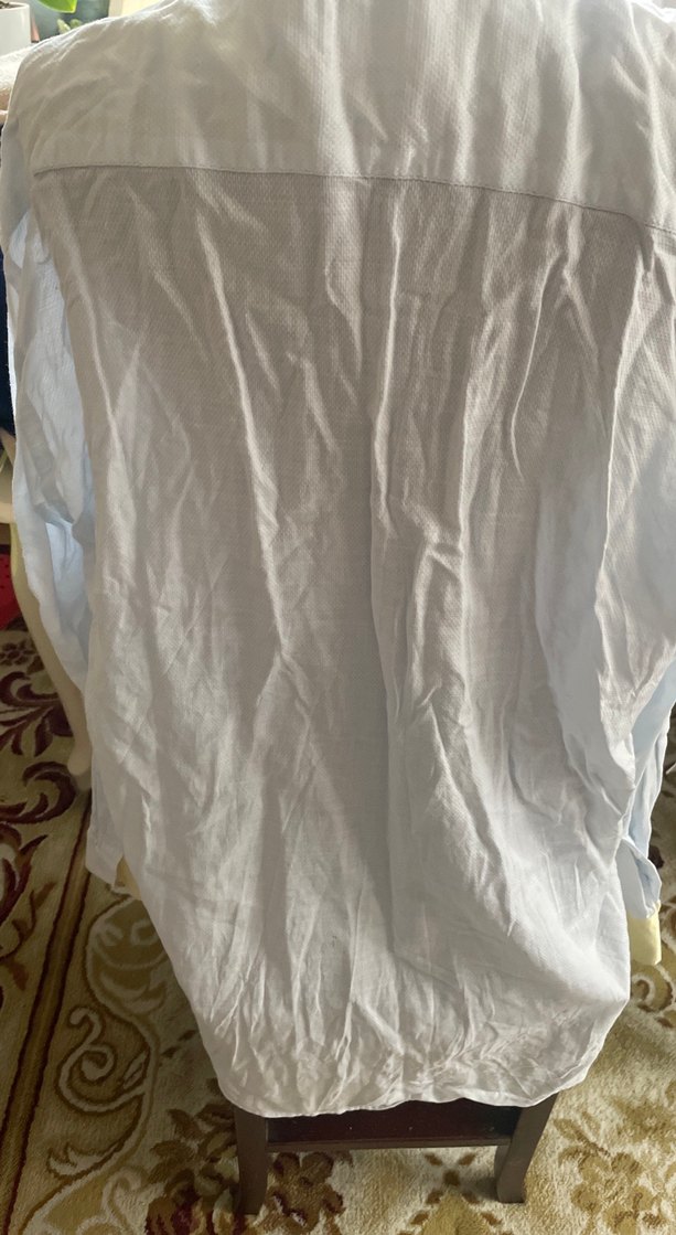 Beyaz Keten Uzun Kollu Düğmeli erkek Gömlek - Görsel 5