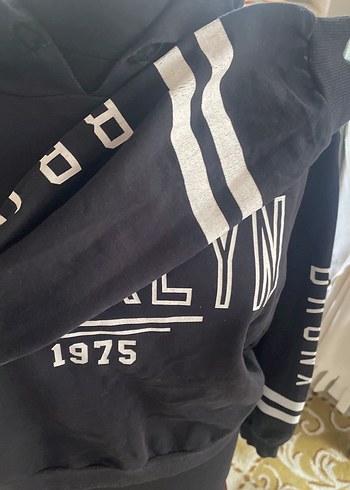 Siyah Brooklyn Baskılı Kadın Sweatshirt - Görsel 3