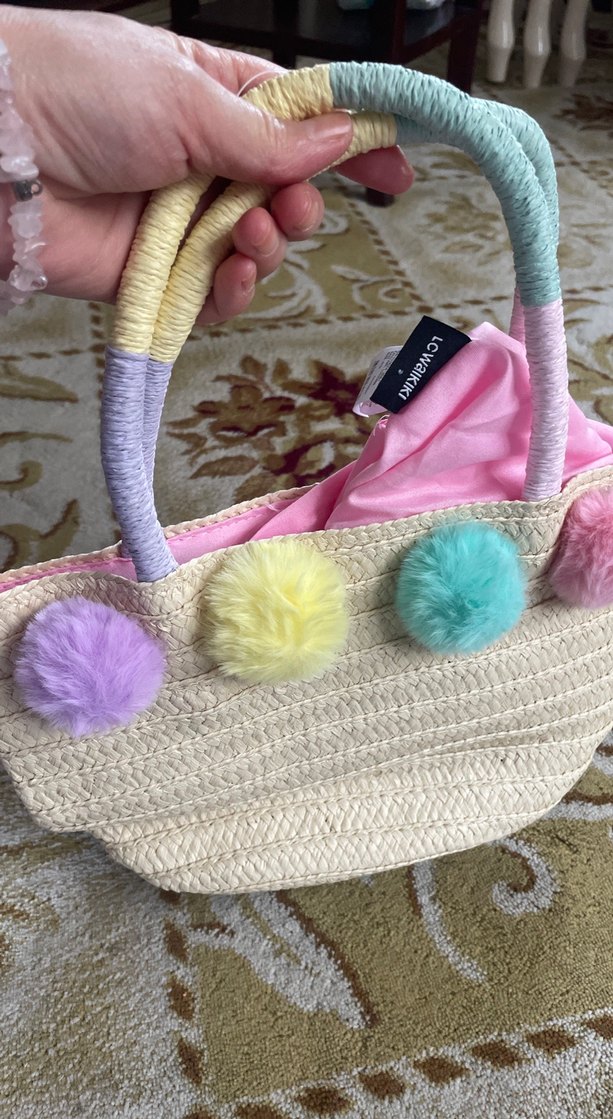 Renkli Ponponlu Örgü Bohem Kadın Çanta - Görsel 2