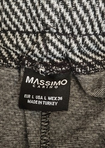 l Beden gri Renk Gri Zebra Desenli Regular Fit Midi Şort
