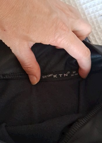 m Beden Siyah Deri Pileli Mini Etek